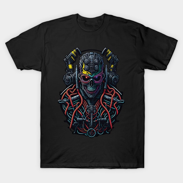 Cyborg Heads T-Shirt by Houerd